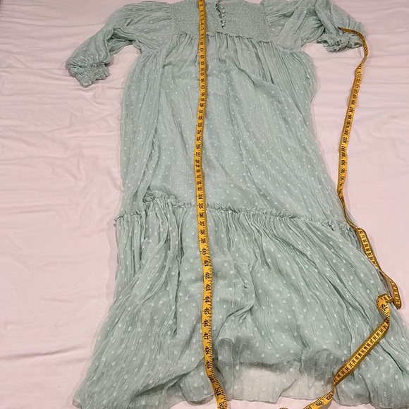 Zara Mint Green Plumetis Maxi The Gladis Dress - Picture 10 of 11